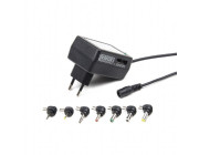 AC-DC adapter  Gembird EG-MC-009, 24 W, Universal AC powered DC adapter with manual voltage selection,  7 DC power connectors